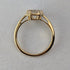 Vintage Gold-Plated Sterling Silver Quartz Ring (Sizes 16-17)