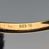 Vintage Gold-Plated Sterling Silver Quartz Ring (Sizes 16-17)
