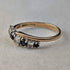 1984 British Vintage K9 Gold Sapphire & Zirconia Ring (Japanese size 12)