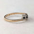 1984 British Vintage K9 Gold Sapphire & Zirconia Ring (Japanese size 12)