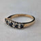 1991 British Vintage K9 Gold Sapphire & Zirconia Ring (Japanese size 12)