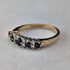 1991 British Vintage K9 Gold Sapphire & Zirconia Ring (Japanese size 12)