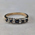 1991 British Vintage K9 Gold Sapphire & Zirconia Ring (Japanese size 12)