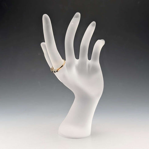 1991 British Vintage K9 Gold Sapphire & Zirconia Ring (Japanese size 12)