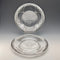 1930年代 米国ヴィンテージ シルバーオーバーレイ アール・ヌーヴォー装飾 ガラスプレートペア 直径21cm