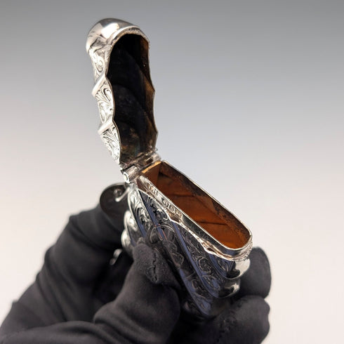 1895年 英国アンティーク 純銀製 ヴェスタケース 36g 1919コイン付 Thomas Hayes