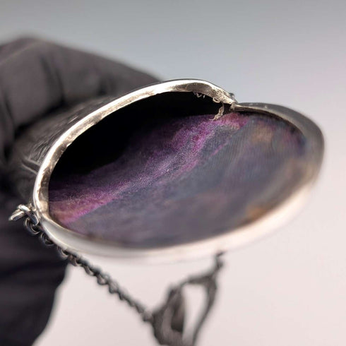 1904 British Antique Sterling Silver Chatelaine Eyeglass Case, 61g, Charles Lyster & Son