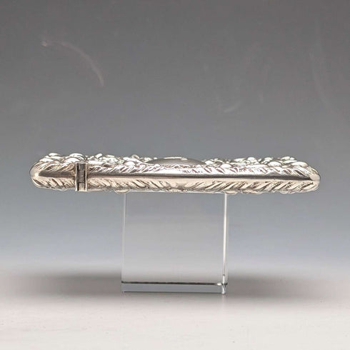 1903年 英国アンティーク 浮き彫り彫刻 純銀製カードケース 81g William Neale