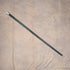 1919 British Antique Black Shaft Sterling Silver Carved Rondelle Handle Walking Stick, 88cm