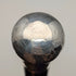 1919 British Antique Black Shaft Sterling Silver Carved Rondelle Handle Walking Stick, 88cm