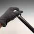 1919 British Antique Black Shaft Sterling Silver Carved Rondelle Handle Walking Stick, 88cm