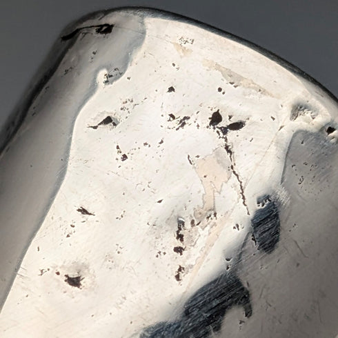 1880年英國古董棕色桿純銀圓頭手柄手杖,長83厘米