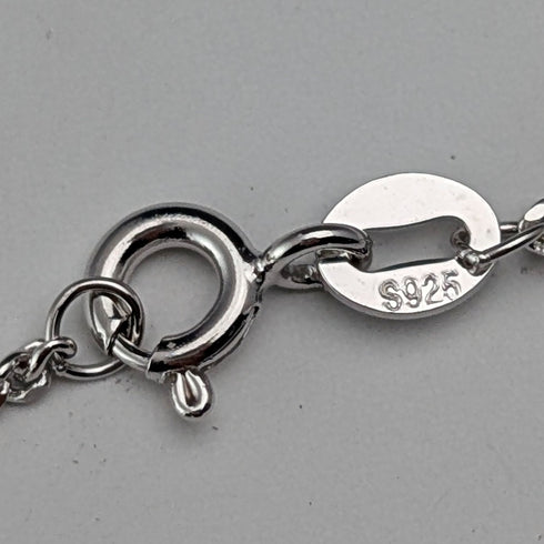 Vintage sterling silver honey amber pendant with sterling silver chain