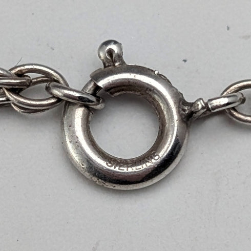 英國復古韋奇伍德純銀鑲嵌黑碧玉吊墜,搭配純銀鍊