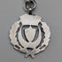 Circa 1922 British Antique Sterling Silver Albert Chain, 60g, Semi-Silver Medal Fob