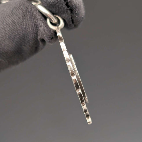 Circa 1922 British Antique Sterling Silver Albert Chain, 60g, Semi-Silver Medal Fob