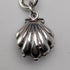 Circa 1897 British Antique Sterling Silver Albert Chain, 46g, Mother of Pearl Charm Fob