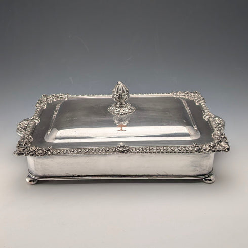 約1825年英國古董謝菲爾德老式餐盤/早餐碟