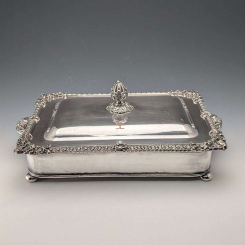 Antique British Cheese Toast Dish from Old Sheffield Plate, circa 1825