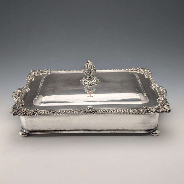 Antique British Cheese Toast Dish from Old Sheffield Plate, circa 1825