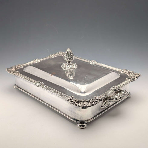 Antique British Cheese Toast Dish from Old Sheffield Plate, circa 1825