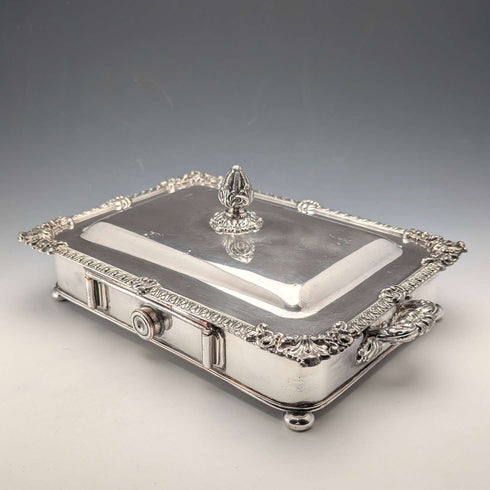Antique British Cheese Toast Dish from Old Sheffield Plate, circa 1825