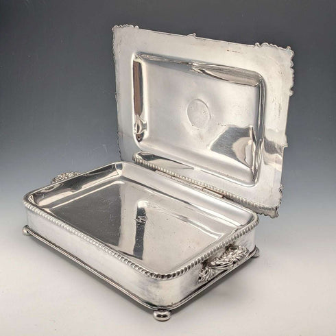 Antique British Cheese Toast Dish from Old Sheffield Plate, circa 1825