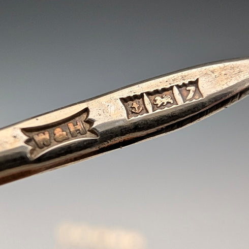 1958 British Vintage Sterling Silver Cocktail Sticks, Set of 6, 19g Total, Walker & Hall, Comes in a Case