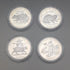 British Isle of Man Silver Crown Coins, Cat History Series: Set of 4, PobjoyMint, with Case and Instructions