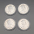 British Isle of Man Silver Crown Coins, Cat History Series: Set of 4, PobjoyMint, with Case and Instructions