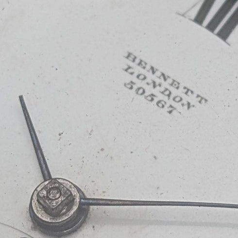 1864年 英国アンティーク ジョン・ベネット 鍵巻き懐中時計 銀側オープンフェース 動作良好