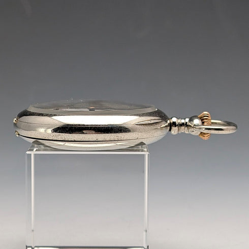 1910年代瑞士古董無牌8日鏈懷錶,合金錶殼,走時良好