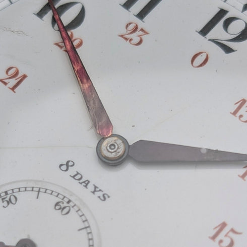 1910年代瑞士古董無牌8日鏈懷錶,合金錶殼,走時良好