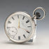 1898 British antique J.W. Benson BANK pocket watch, sterling silver open face, in good working order