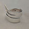 Vintage sterling silver spiral wrap ring (size 14)