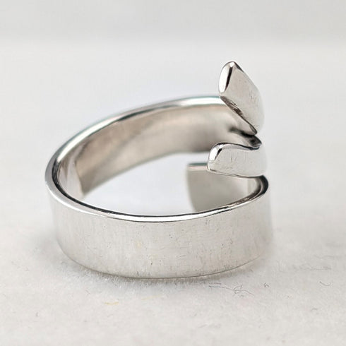 復古純銀螺旋纏繞戒指(14號)