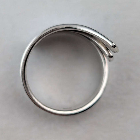 Vintage sterling silver spiral wrap ring (size 14)