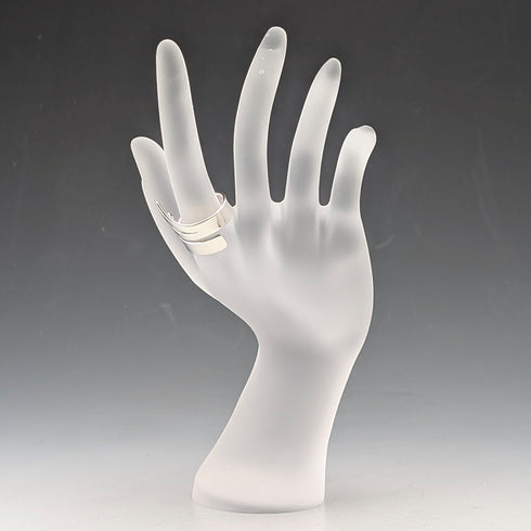 復古純銀螺旋纏繞戒指(14號)