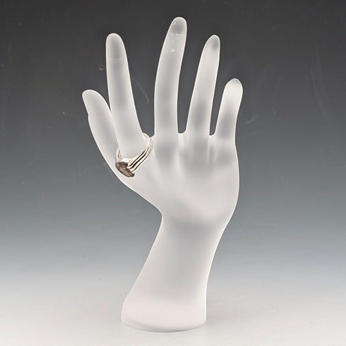 復古純銀煙晶戒指(14號)