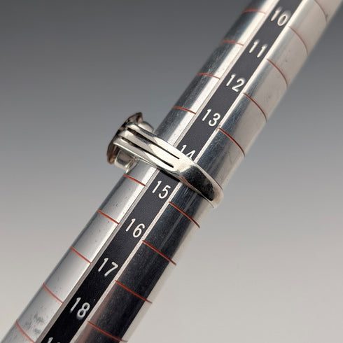 復古純銀煙晶戒指(14號)