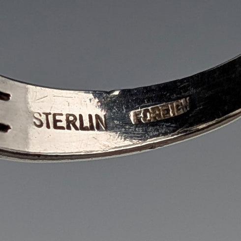 復古純銀煙晶戒指(14號)