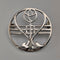 Vintage Sterling Silver Mackintosh Rose Art Nouveau Round Brooch