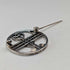 Vintage Sterling Silver Mackintosh Rose Art Nouveau Round Brooch