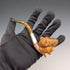 1915 British Antique Hand-Carved Female Smoking Pipe Figurine, Made in Meersham, with Pure Silver Decoration