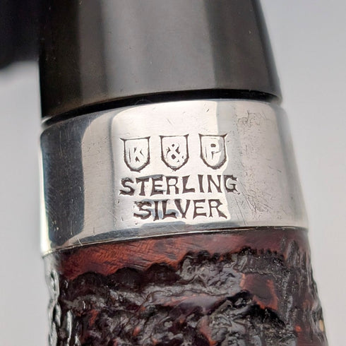 Vintage Irish Peterson Donegal Lockie sterling silver smoking pipe 999