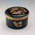 French Vintage Limoges-Castell Cobalt Blue Porcelain Pill Case with 22k Gold Accents, Love Story Design