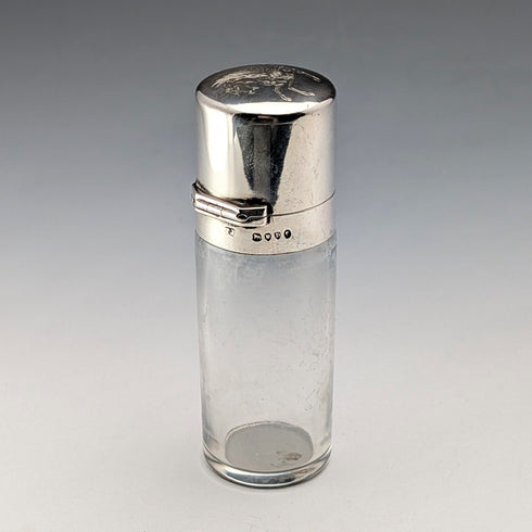 1879年英國古董純銀玻璃香水瓶,飾有飛馬圖案,托馬斯·約翰遜 I/II
