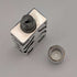 Vintage British Silver Overlay Small Perfume Bottle & Sterling Silver Funnel Set by Ari D Norman