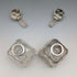 1922 British Antique Sterling Silver Cut Glass Perfume Bottles, Pair, Arthur Graf