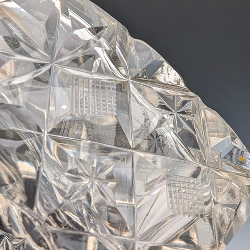 1922 British Antique Sterling Silver Cut Glass Perfume Bottles, Pair, Arthur Graf